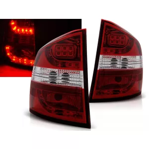 LED TAIL LIGHTS RED WHITE fits SKODA OCTAVIA II KOMBI 04-12