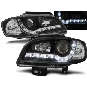 HEADLIGHTS DAYLIGHT BLACK fits SEAT IBIZA/CORDOBA 09.99-03.02