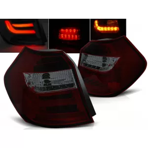 LED BAR TAIL LIGHTS RED SMOKE fits BMW E87 04-08.07