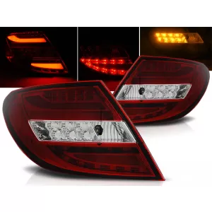 LED BAR TAIL LIGHTS RED WHIE fits MERCEDES C-KLASA W204 SEDAN 07-10