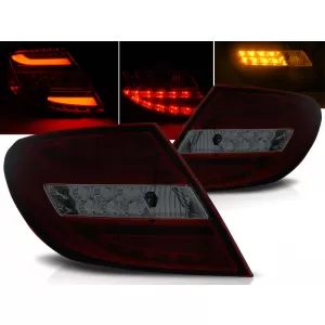 LED BAR TAIL LIGHTS RED SMOKE fits MERCEDES C-KLASA W204 SEDAN 07-10