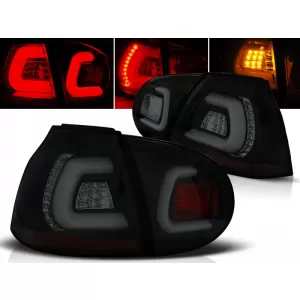 LED BAR TAIL LIGHTS BLACK SMOKE fits VW GOLF 5 10.03-09
