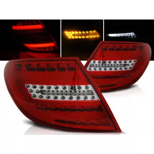LED BAR TAIL LIGHTS RED WHIE fits MERCEDES C-KLASA W204 SEDAN 07-10