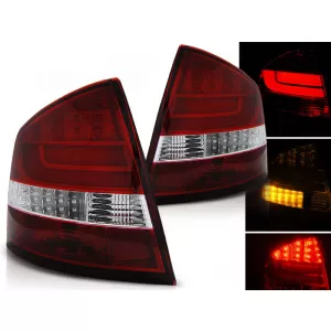 LED BAR TAIL LIGHTS RED WHIE fits SKODA OCTAVIA II SEDAN 04-12