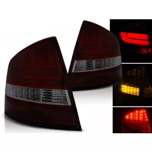 LED BAR TAIL LIGHTS RED SMOKE fits SKODA OCTAVIA II SEDAN 04-12