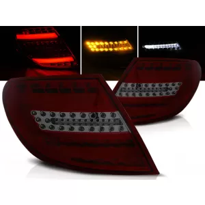 LED BAR TAIL LIGHTS RED SMOKE fits MERCEDES C-KLASA W204 SEDAN 07-10