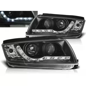 HEADLIGHTS DAYLIGHT BLACK fits SKODA FABIA 12.99-08