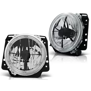 HEADLIGHTS ANGEL EYES CHROME fits VW GOLF II 2 08.83-08.91