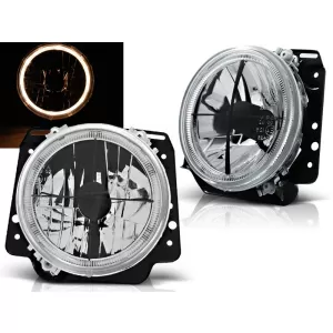 HEADLIGHTS ANGEL EYES CHROME fits VW GOLF II 2 08.83-08.91