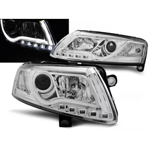 HEADLIGHTS TUBE LIGHT CHROME fits AUDI A6 C6 04.04-08