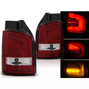 LED BAR TAIL LIGHTS RED WHIE fits VW T5 04.03-09