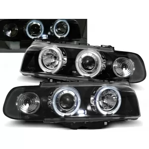 HEADLIGHTS ANGEL EYES BLACK fits BMW E38 06.94-08.98