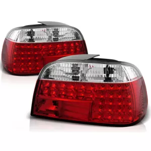 LED TAIL LIGHTS RED WHITE fits BMW E38 06.94-07.01