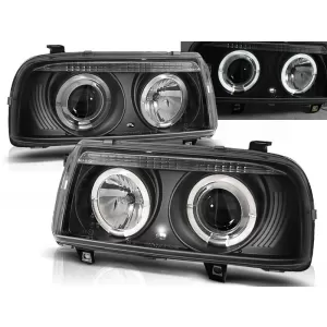 HEADLIGHTS ANGEL EYES BLACK fits VW VENTO 01.92-08.98