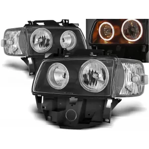 HEADLIGHTS ANGEL EYES BLACK fits VW T4 08.96-03.03 BUS