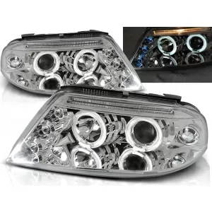 HEADLIGHTS ANGEL EYES CHROME fits VW PASSAT 3BG 09.00-03.05