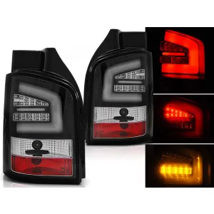 LED BAR TAIL LIGHTS BLACK fits VW T5 04.03-09