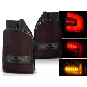 LED BAR TAIL LIGHTS RED SMOKE fits VW T5 04.03-09