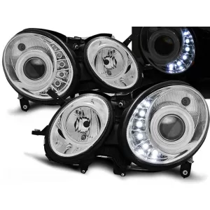 HEADLIGHTS DAYLIGHT CHROME fits MERCEDES W211 E-KLASA 03.02-04.06