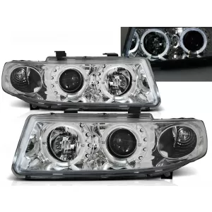 HEADLIGHTS ANGEL EYES CHROME fits SEAT LEON / TOLEDO 04.99-08.04