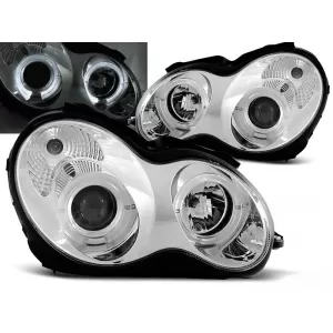 HEADLIGHTS ANGEL EYES CHROME fits MERCEDES W203 C-KLASA 07.00-03.04