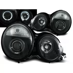 HEADLIGHTS ANGEL EYES BLACK fits MERCEDES W210 E-KLASA 95-05.99