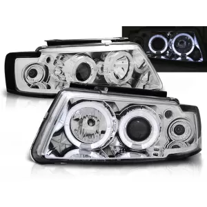 HEADLIGHTS ANGEL EYES CHROME fits VW PASSAT B5 3B 11.96-08.00