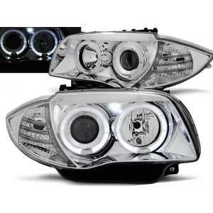 HEADLIGHTS ANGEL EYES CHROME fits BMW 1 E87/E81/82/88 04-11