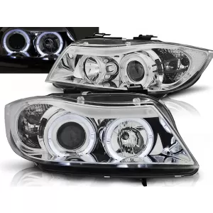 HEADLIGHTS ANGEL EYES CHROME fits BMW E90/E91 03.05-08.08