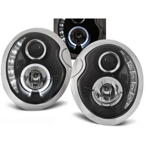 HEADLIGHTS DAYLIGHT BLACK fits BMW MINI (COOPER) 05.01-10.06