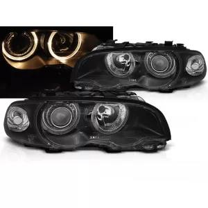 HEADLIGHTS ANGEL EYES BLACK fits BMW E46 04.99-03 COUPE CABRIO 