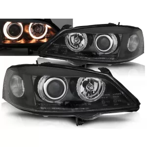 HEADLIGHTS OPEL ASTRA G 09.97-02.04 ANGEL EYES BLACK