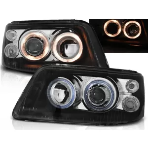 HEADLIGHTS ANGEL EYES BLACK fits VW T5 04.03-08.09