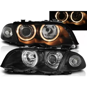 HEADLIGHTS ANGEL EYES BLACK fits BMW E46 05.98-08.01 S/T