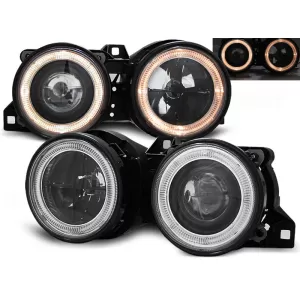HEADLIGHTS ANGEL EYES BLACK fits BMW E30 11.82-06.94