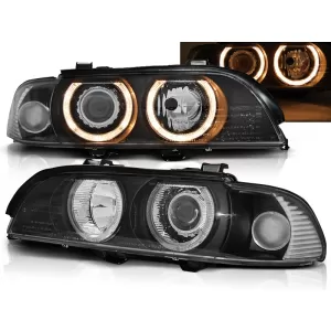 XENON HEADLIGHTS ANGEL EYES BLACK fits BMW E39 09.95-06.03