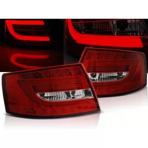 LED TAIL LIGHTS RED WHITE fits AUDI A6 C6 SEDAN 04.04-08 6PIN