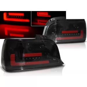 LED BAR TAIL LIGHTS SMOKE fits BMW E36 12.90-08.99 C/C