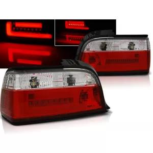 LED BAR TAIL LIGHTS RED WHIE fits BMW E36 12.90-08.99 C/C