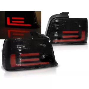 LED BAR TAIL LIGHTS SMOKE fits BMW E36 12.90-08.99 SEDAN