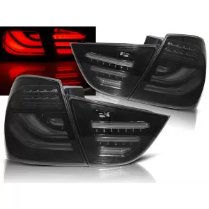 LED BAR TAIL LIGHTS SMOKE BLACK fits BMW E90 09-11
