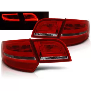 LED TAIL LIGHTS RED WHITE fits AUDI A3 8P 04-08 SPORTBACK