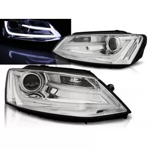 HEADLIGHTS TUBE LIGHT CHROME fits VW JETTA VI 1.11-18