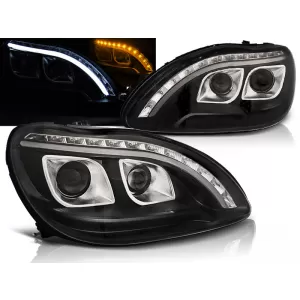 HEADLIGHTS TUBE LIGHT BLACK fits MERCEDES W220 S-KLASA 09.98-05.05