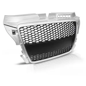 GRILLE SPORT SILVER fits AUDI A3 (8P) SPORT 04.08-07.12