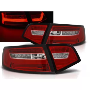 LED BAR TAIL LIGHTS RED WHIE SEQ fits AUDI A6 08-11 SEDAN