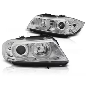 HEADLIGHTS U-LED LIGHT 3D CHROME fits BMW E90/E91 03.05-08.08