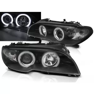 HEADLIGHTS ANGEL EYES CCFL BLACK fits BMW E46 04.03-06 COUPE CABRIO