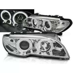 XENON HEADLIGHTS ANGEL EYES CCFL CHROME fits BMW E46 04.03-06 COUPE CABRIO