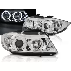 HEADLIGHTS ANGEL EYES CCFL CHROME fits BMW E90/E91 03.05-08.08